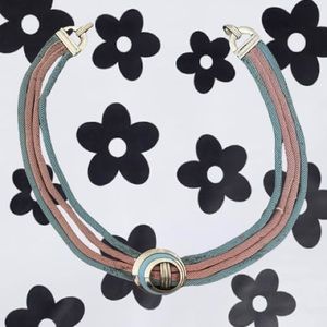 Retro Pastel & Silver Necklace